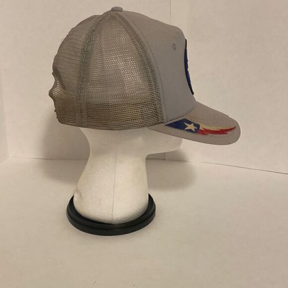 Vintage 80s Air Force Fighter Jet flying Mesh Embroidered Snapback Trucker Hat T - Picture 4 of 7